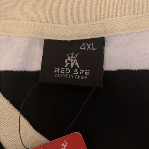 Black and White Short Sleeve Tee with Stripes - Picture 11 of 11